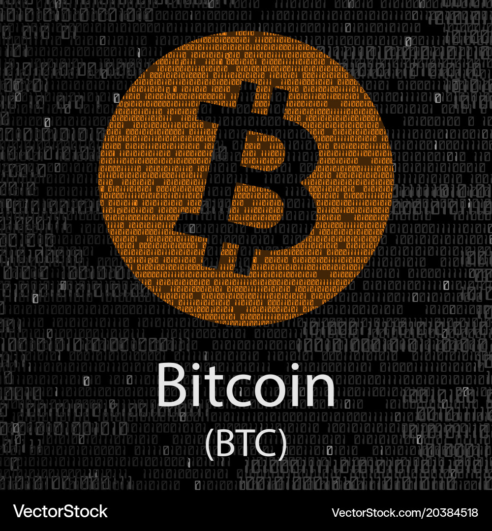 Bitcoin cryptocurrency background Royalty Free Vector Image