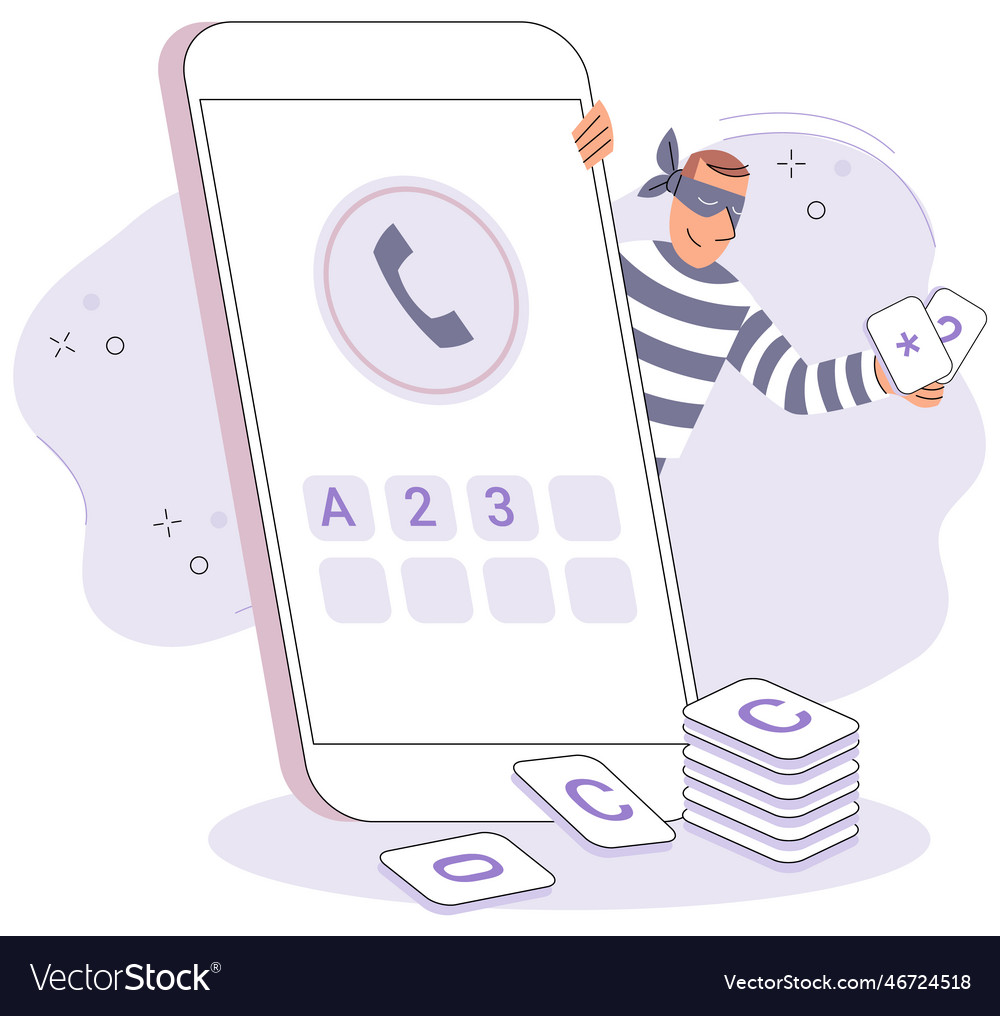 Concept of hacker attack smartphone hack