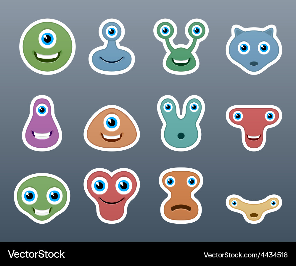 Cute Aliens Royalty Free Vector Image Vectorstock