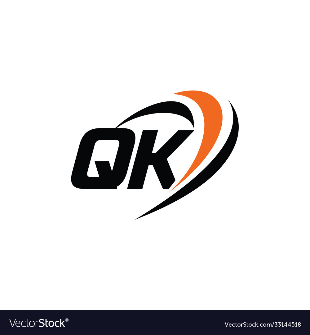 Qk monogram logo Royalty Free Vector Image - VectorStock