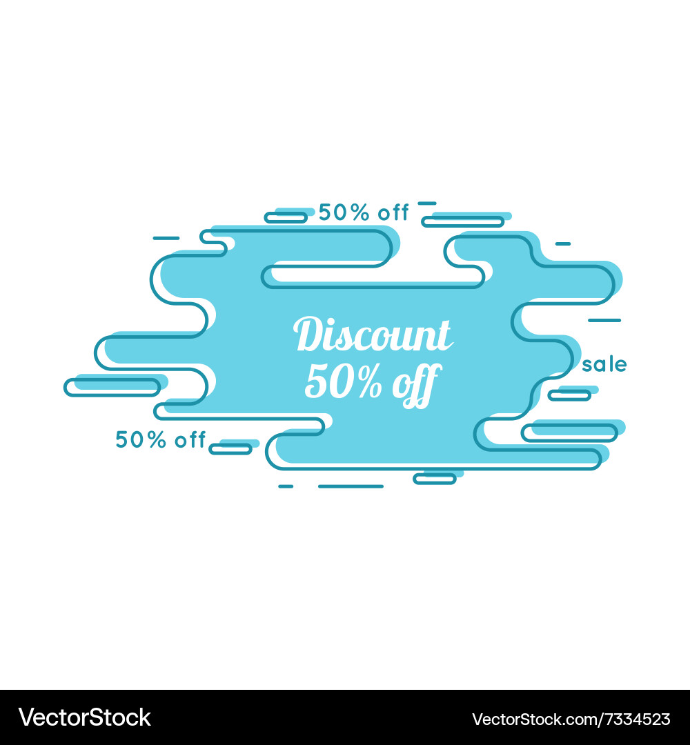 Abstract tag with discount Royalty Free Vector Image