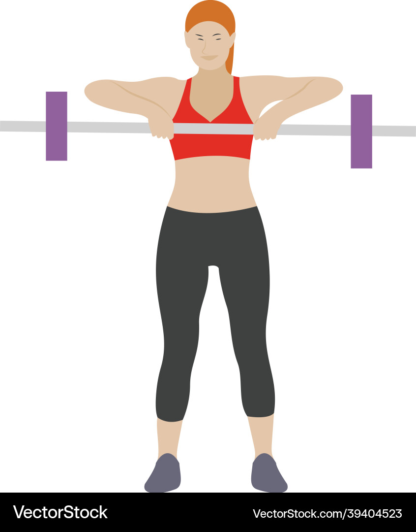 Barbells exercise Royalty Free Vector Image - VectorStock