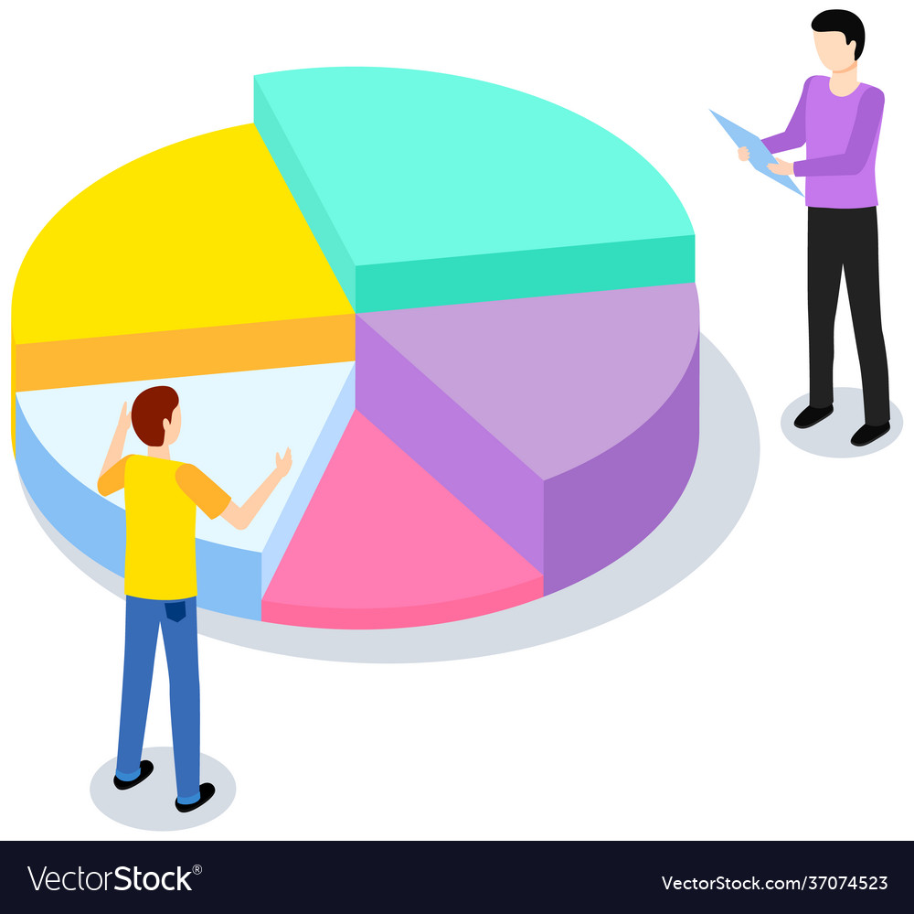 Characters discuss while working with statistical