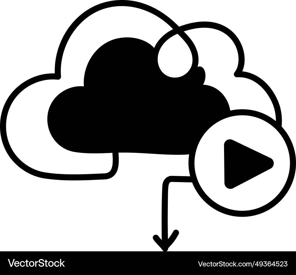 Cloud media Royalty Free Vector Image - VectorStock
