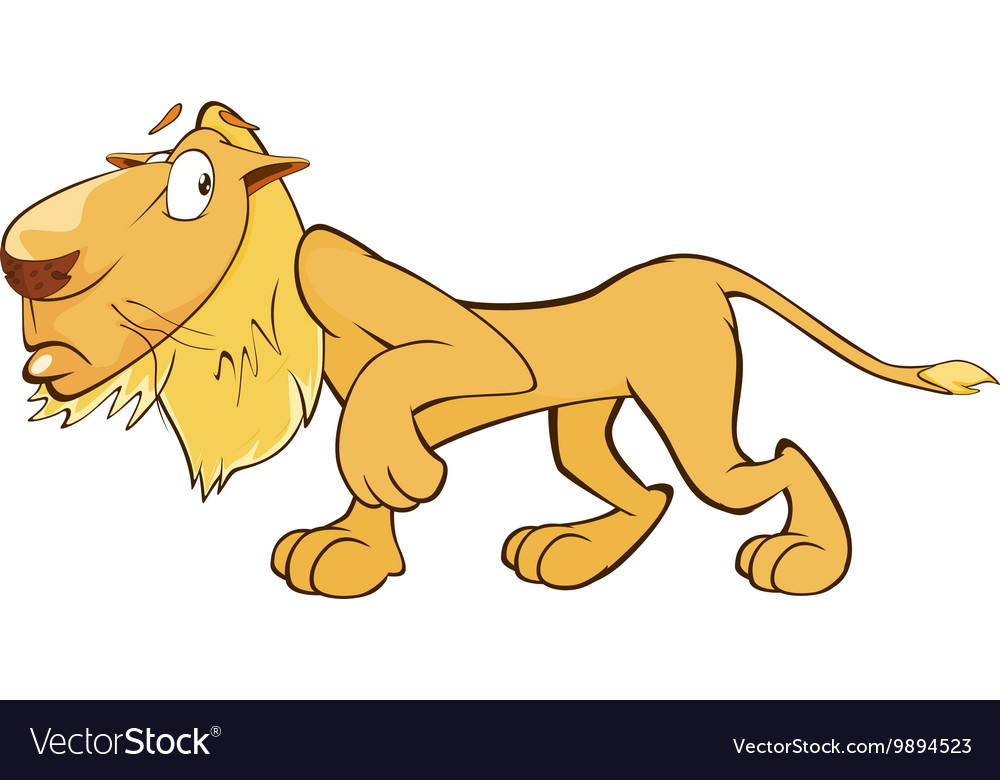 Funny yellow lion cartoon character Royalty Free Vector Funny yellow lion cartoon character Royalty Free Vector