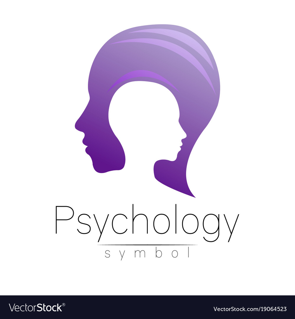 Modern head logo of psychology profile human Vector Image