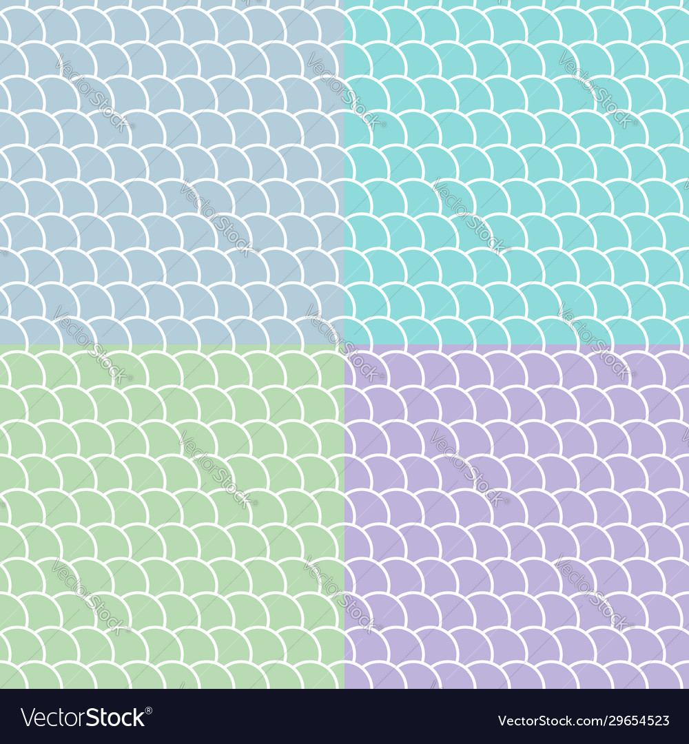 Set seamless patterns with round tiles