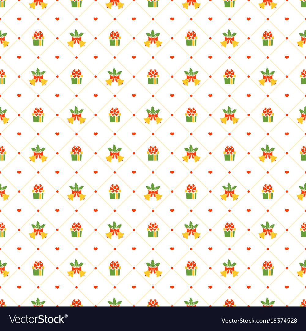 Christmas seamless pattern with mistletoe