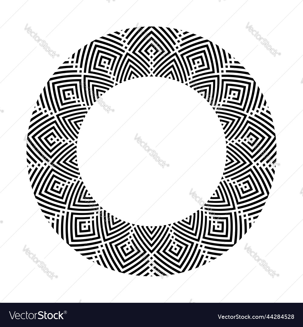 Circle pattern for round frame vector image Circle pattern for round frame