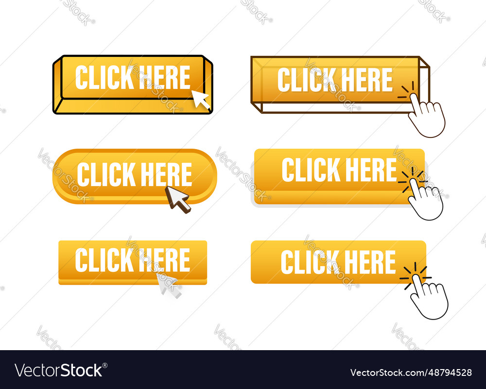 Click here button with pointer clicking