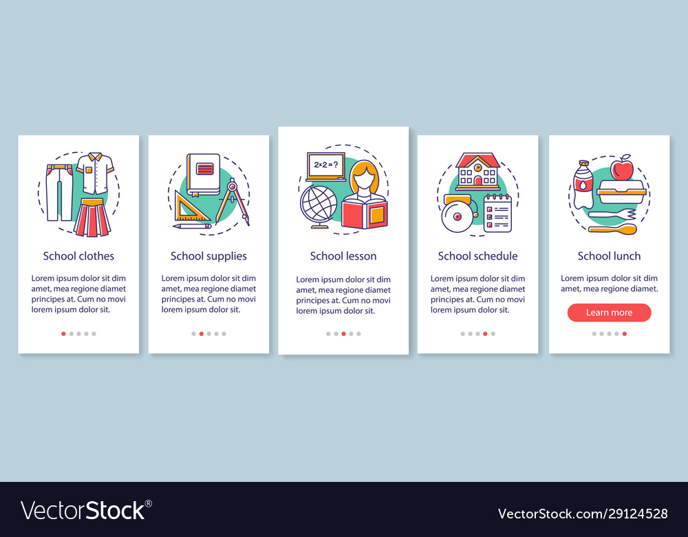 Education onboarding mobile app page screen Vector Image