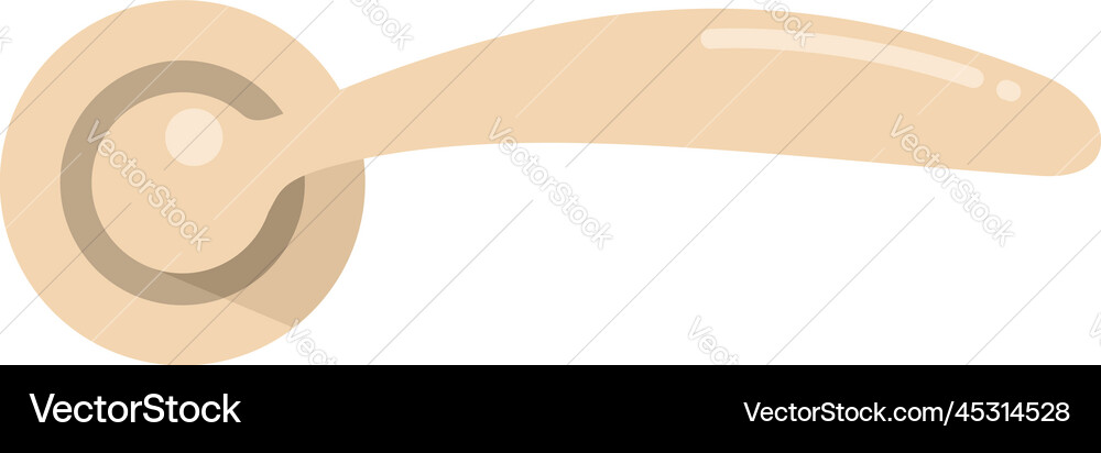 Gate door handle icon flat knob lock Royalty Free Vector