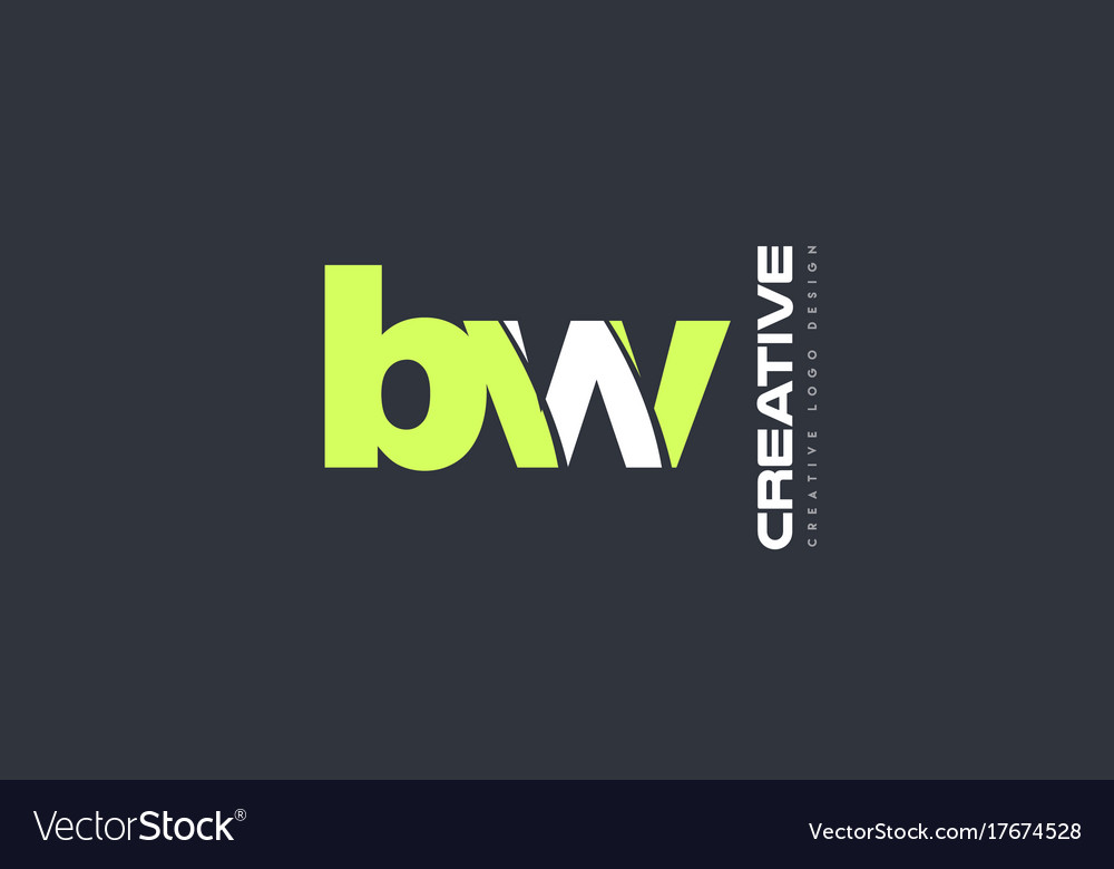 Green letter b w combination logo icon company