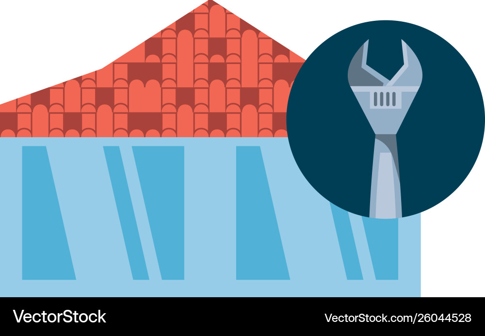 House under construction design Royalty Free Vector Image