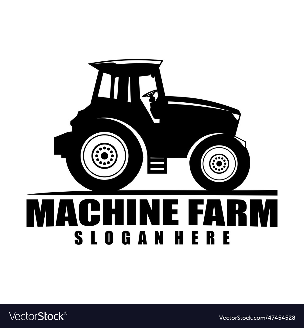 Machine farm logo icon design Royalty Free Vector Image