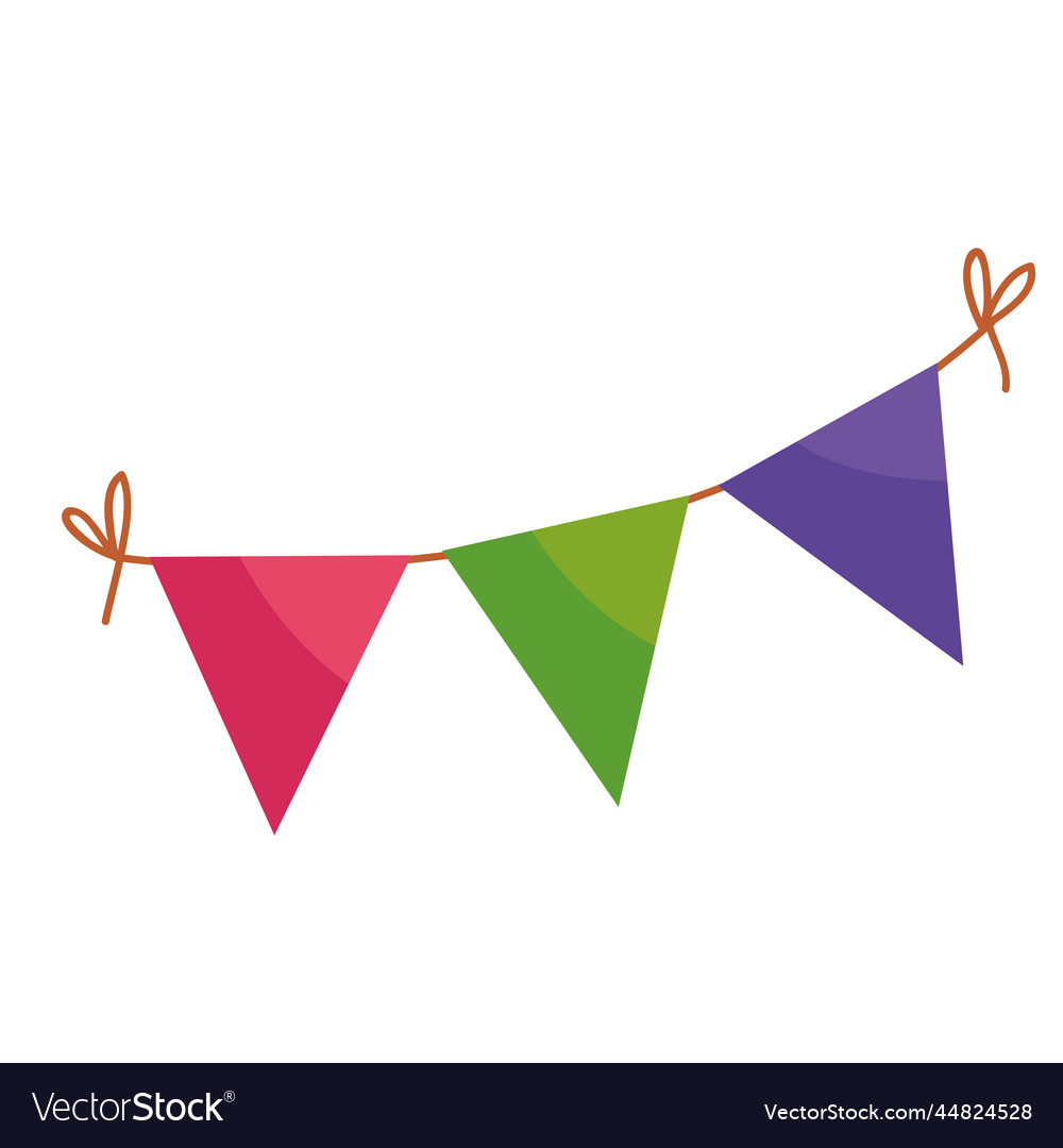 Party garlands hanging Royalty Free Vector Image