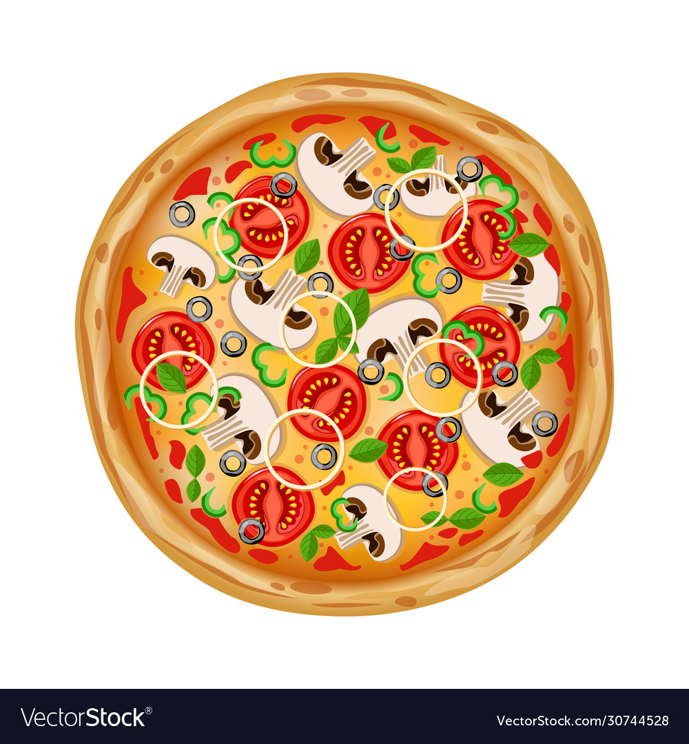 Pizza italian fast food Royalty Free Vector Image