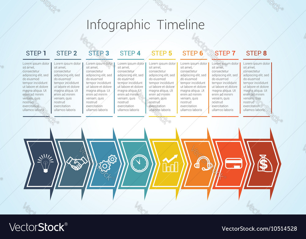 Timeline arrows 8