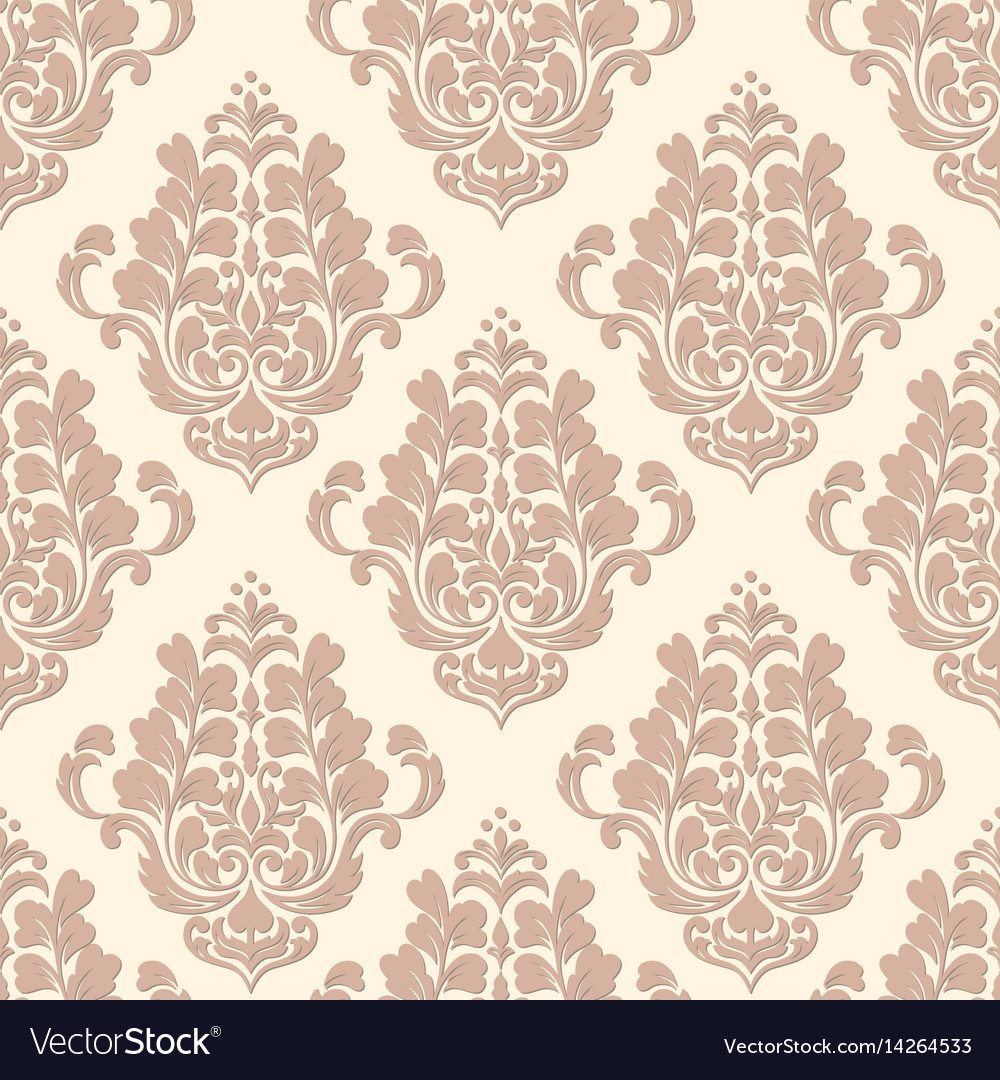 Damask seamless pattern background classical Vector Image