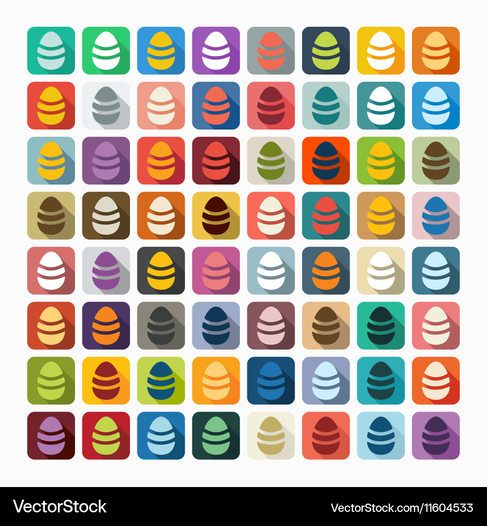 Flat design easter egg Royalty Free Vector Image