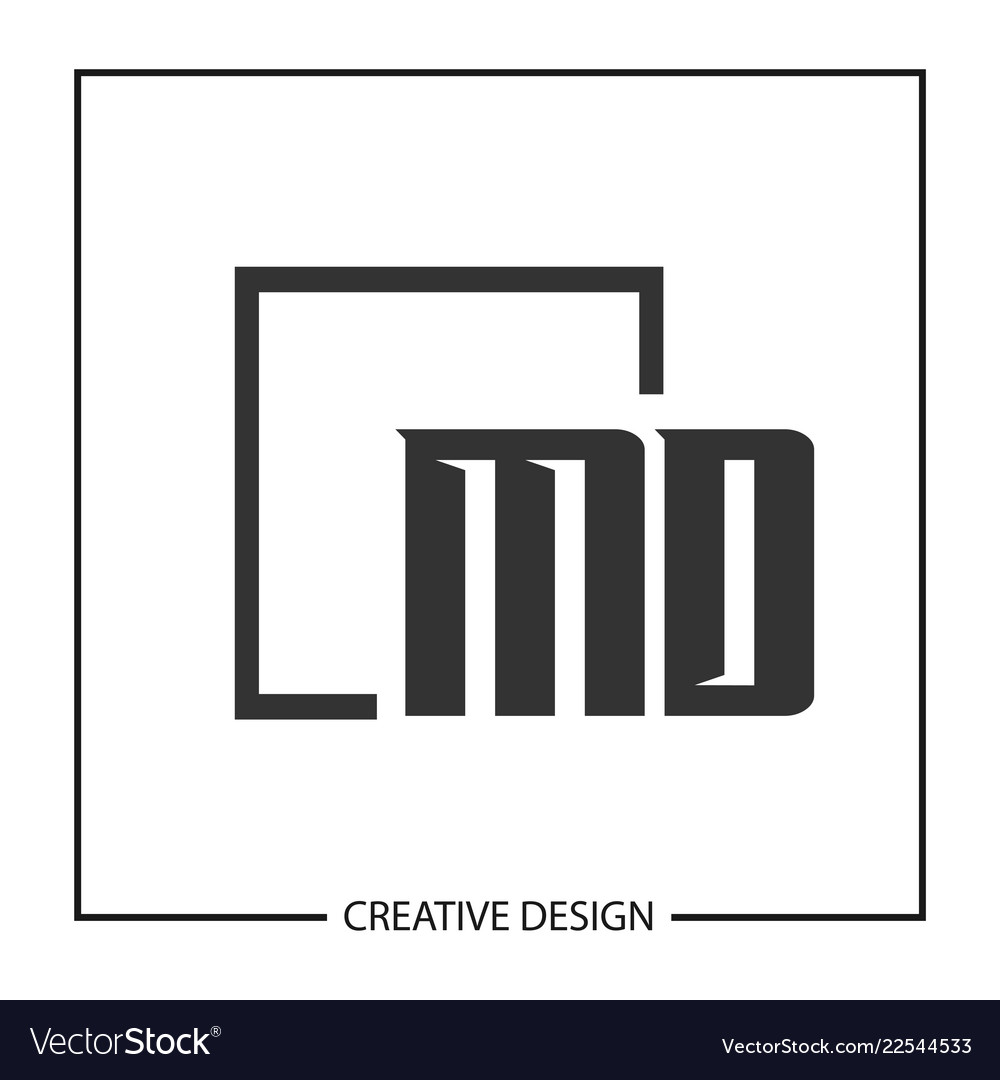 Initial letter md logo template design