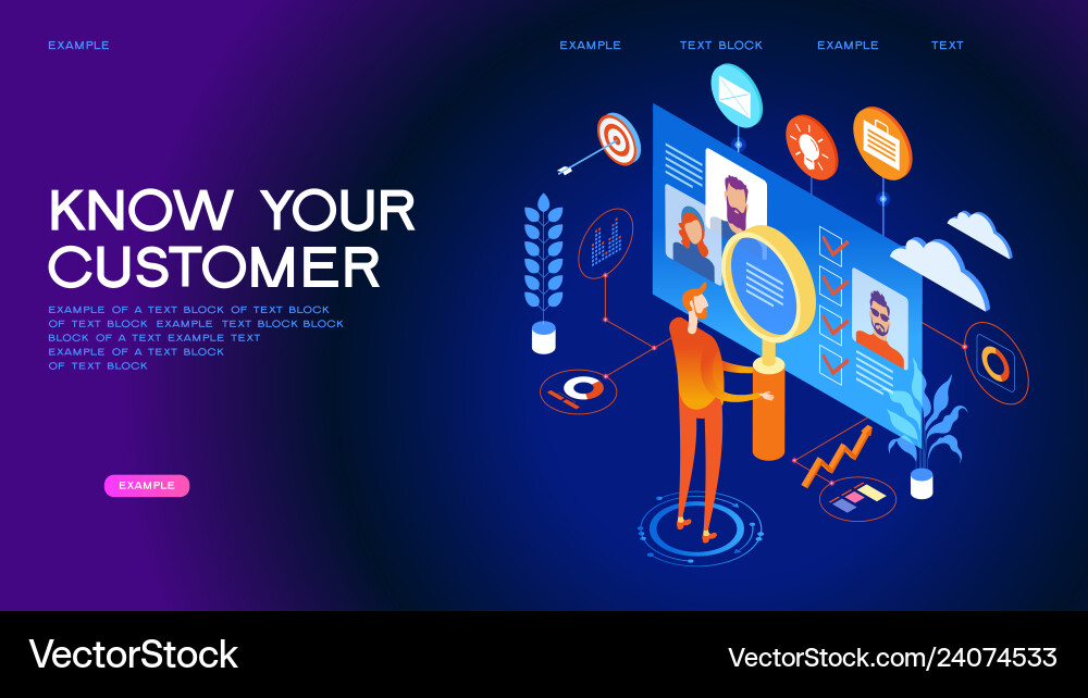 Know Your Customer Web Banner Royalty Free Vector Image
