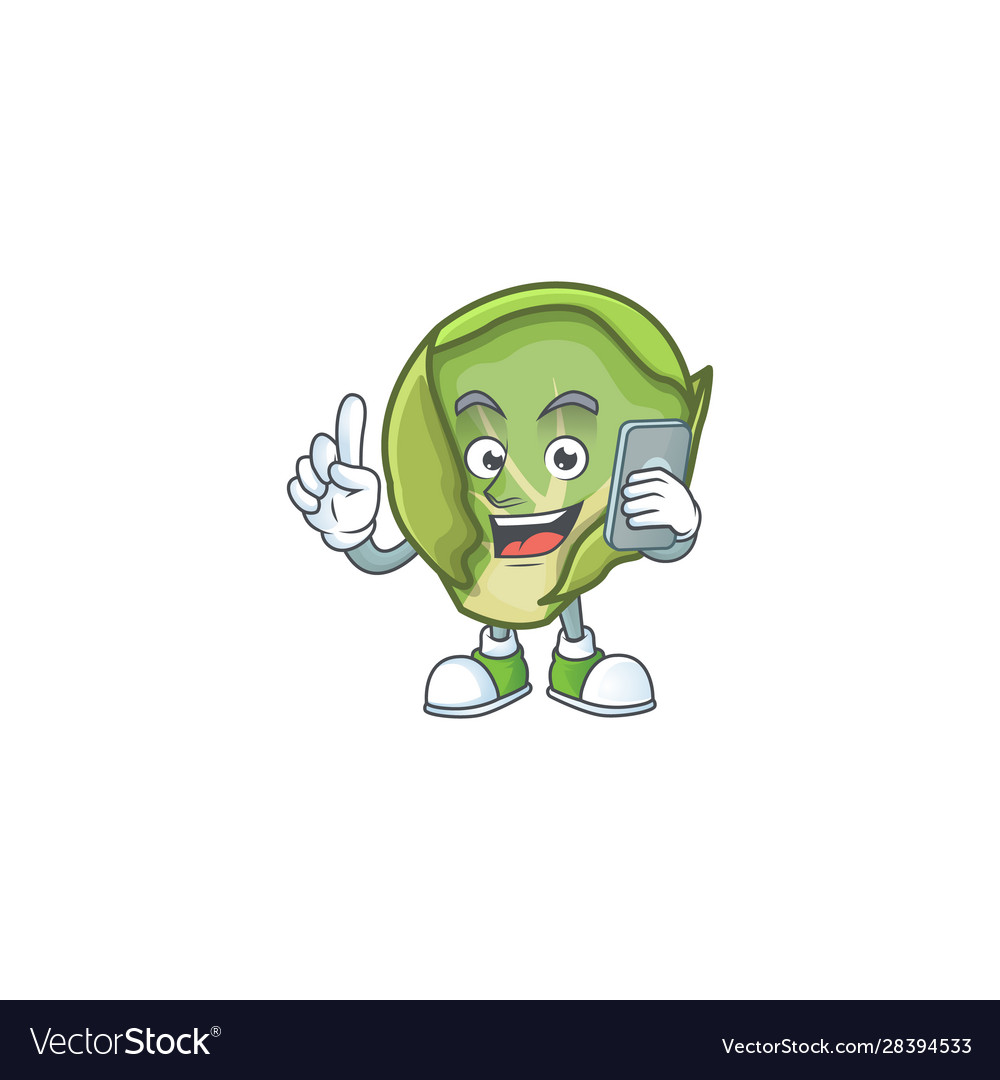 Mascot design brussels sprouts speaking