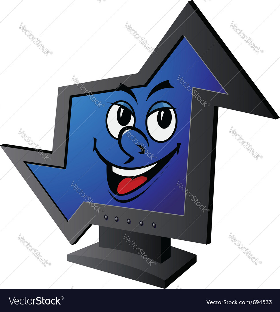 Smiling cartoon computer Royalty Free Vector Image