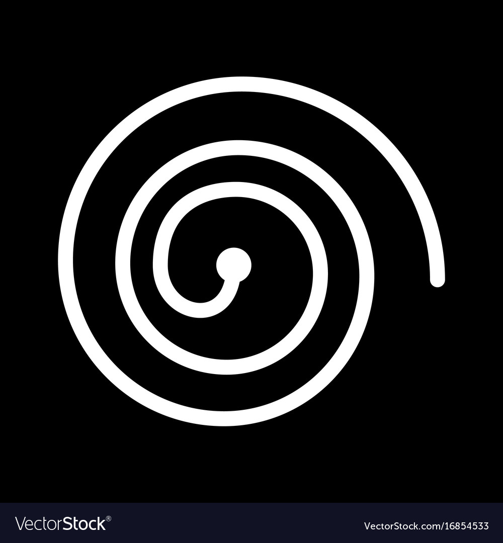 Spiral white color icon