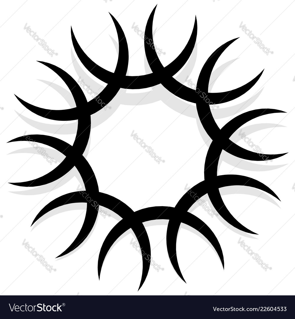 Spirally design element abstract geometric motif