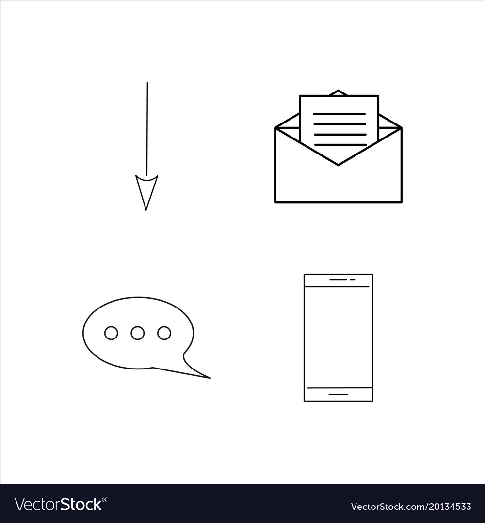 Web simple linear icon setsimple outline icons