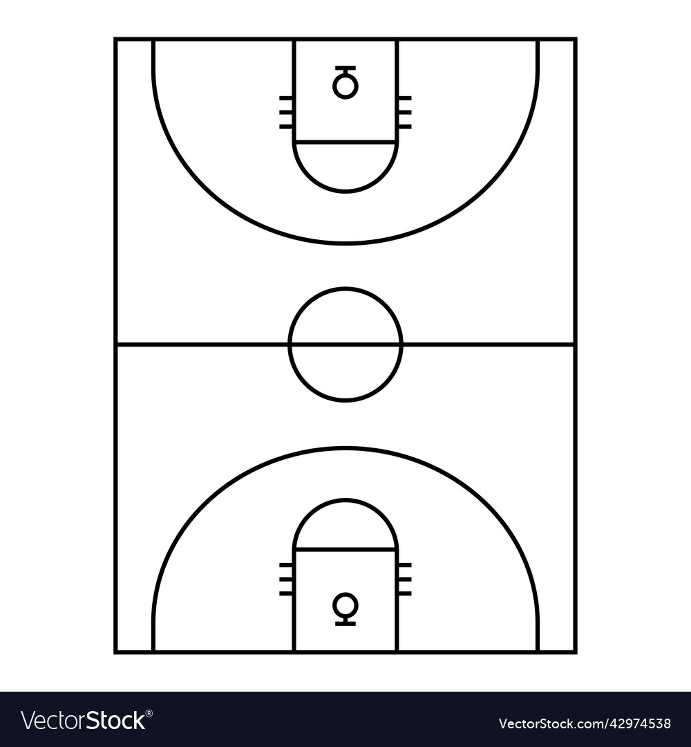 Basketball court pictogram