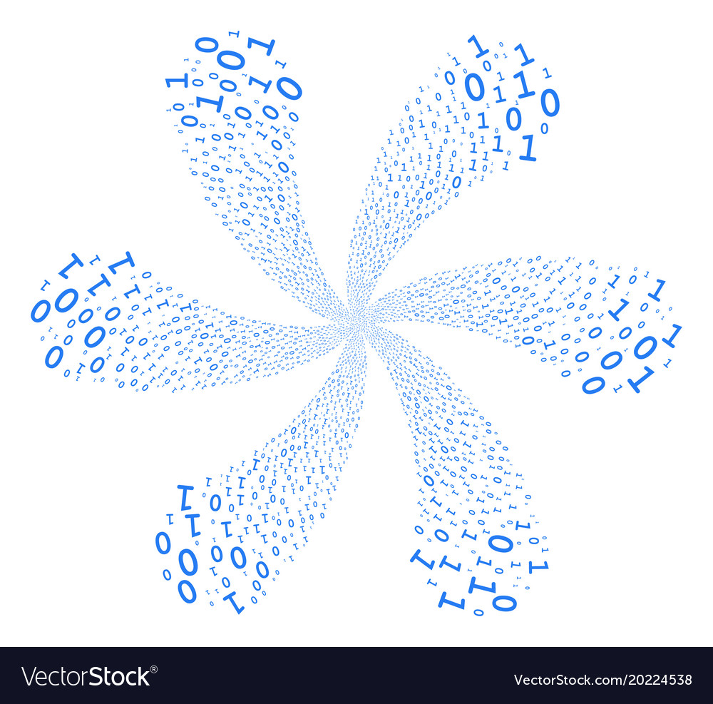 Binary digits cycle fireworks