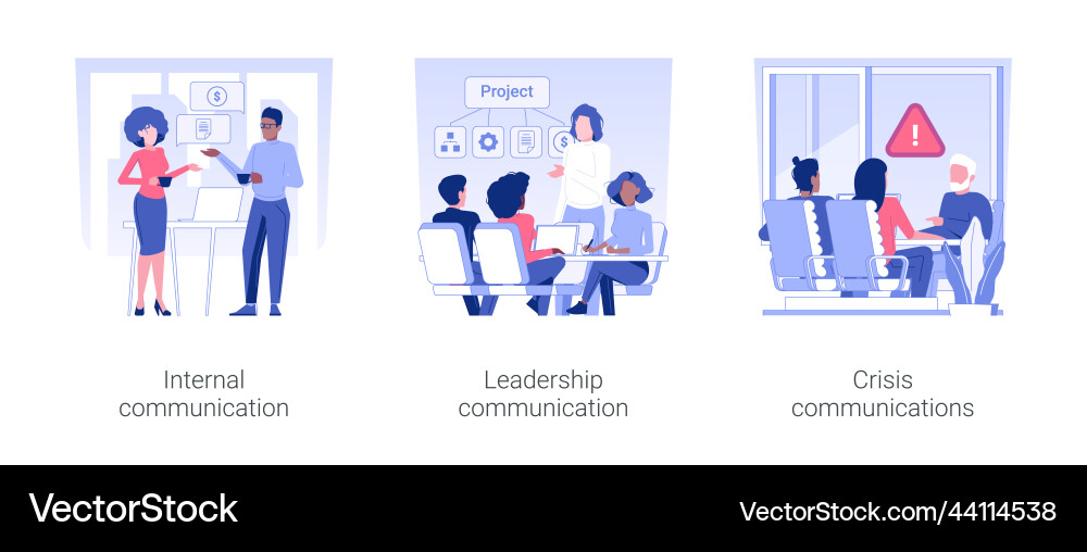 Business communication isolated concept Royalty Free Vector