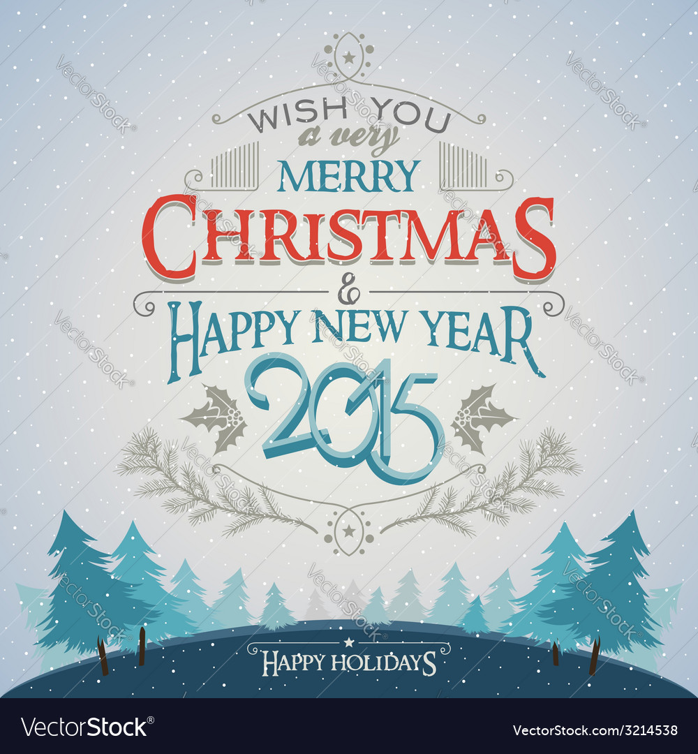 Christmas and new year greeting card Royalty Free Vector