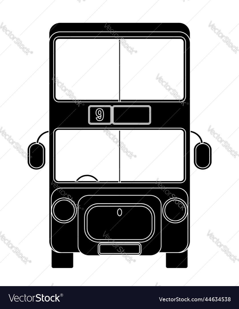 Double Decker Bus Royalty Free Vector Image - Vectorstock