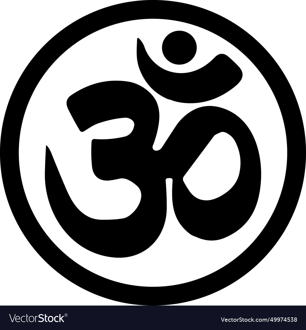 Hinduism sign hindu symbol spiritual om Royalty Free Vector