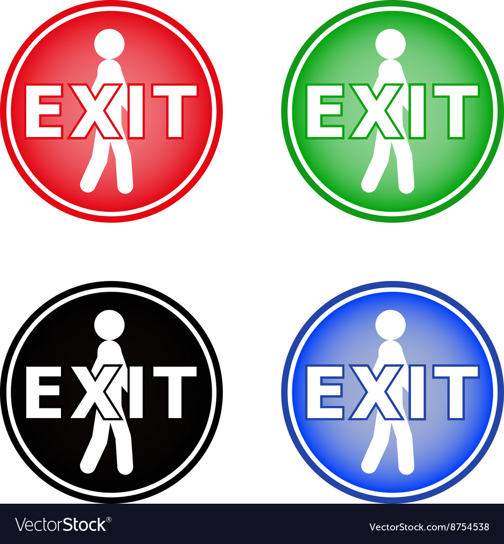 Icon labeled exit