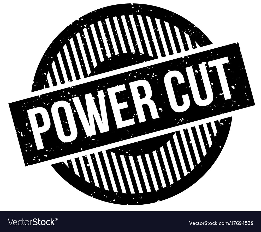 Power cut rubber stamp Royalty Free Vector Image