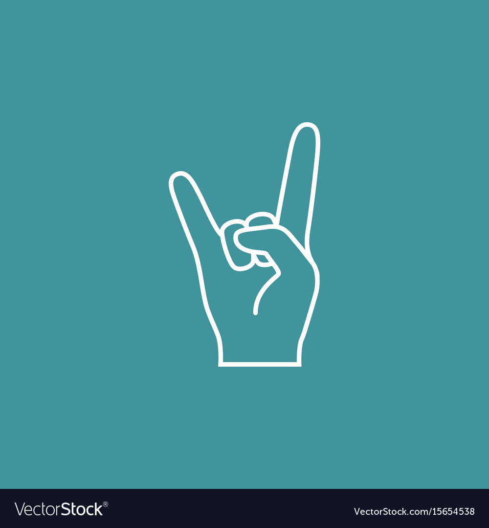 rock-and-roll-sign-heavy-icon-royalty-free-vector-image