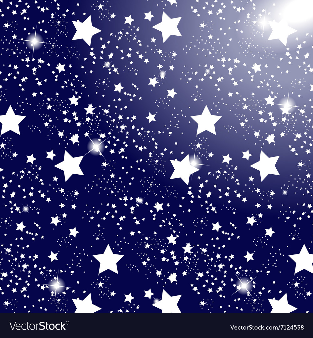 Starry sky on blue background