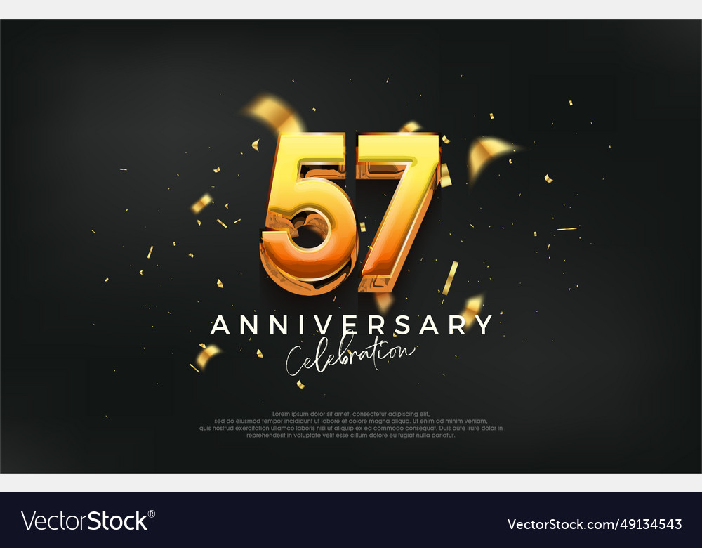 3d 57th anniversary celebration design