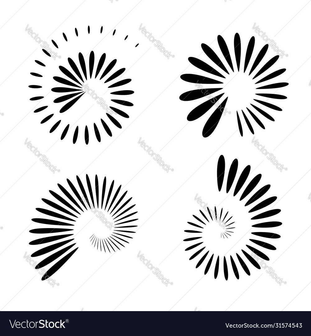 Abstract icons in spiral shape Royalty Free Vector Image