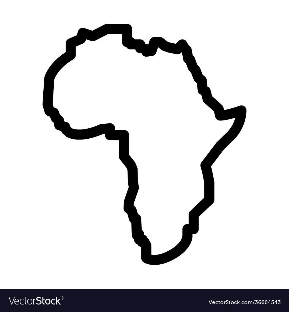 Africa map Royalty Free Vector Image - VectorStock