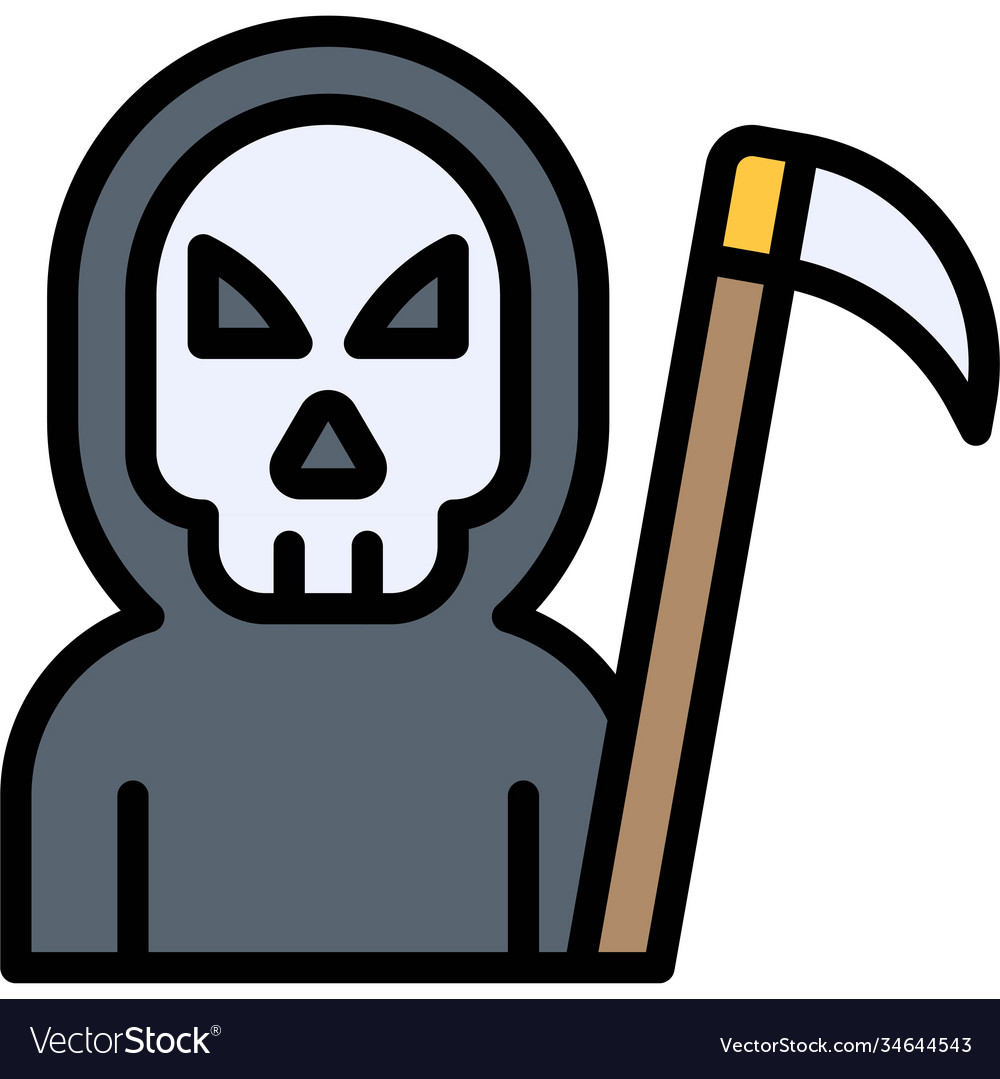 Grim reaper costume icon halloween party Vector Image