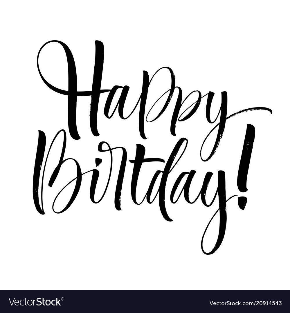 Happy birthday lettering Royalty Free Vector Image