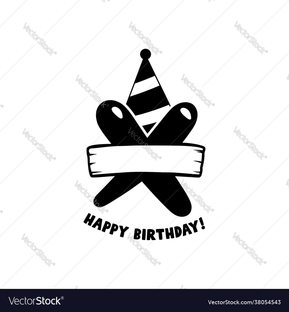 Initial birthday x letter happy birthday monogram Vector Image
