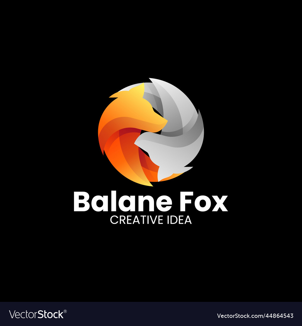 Logo fox gradient colorful style