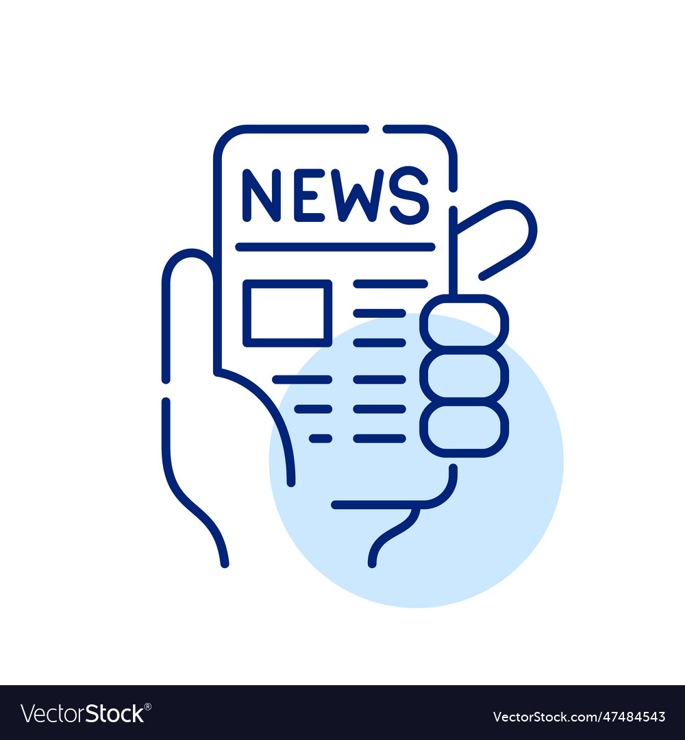 Online news source reading news in your mobile Vector Image