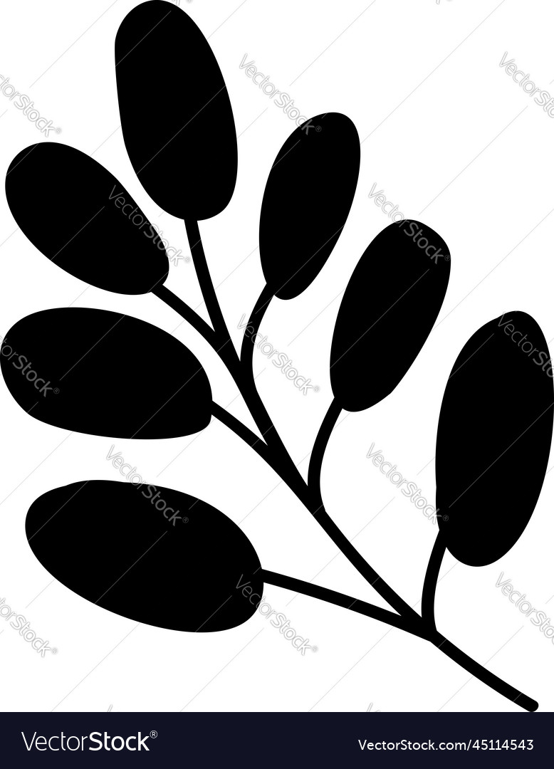 Tree leaf botanical floral decoration silhouette